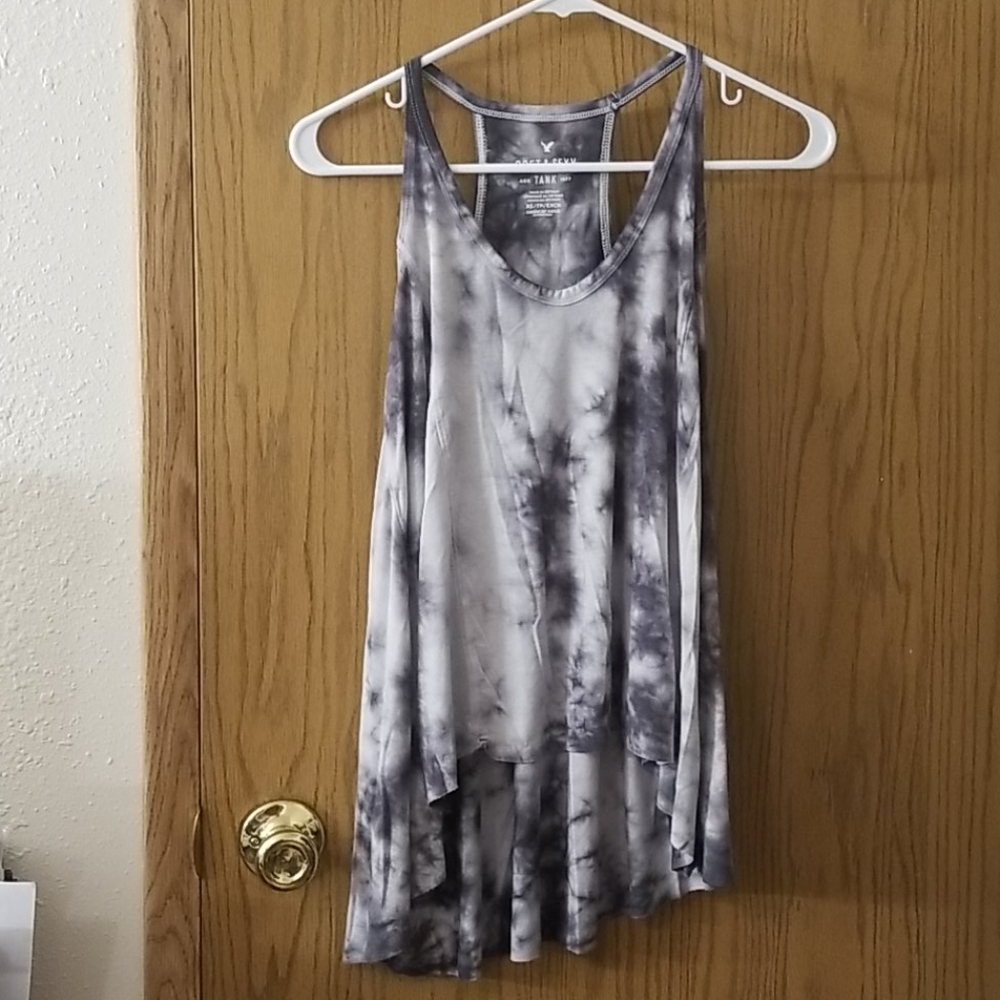 Gray Tie Dye Tank Top